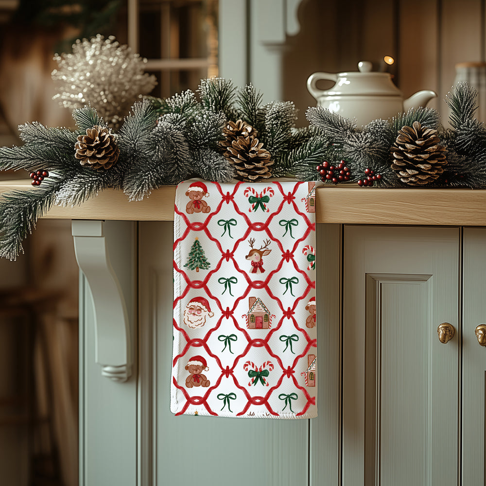 Traditional Christmas kitchen linens
Heritage Christmas kitchen towel
Santa Christmas kitchen towel
flour sack christmas towel with traditional holiday prints
