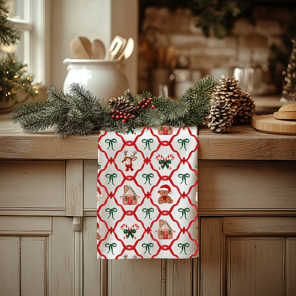 Traditional Christmas kitchen linens
Heritage Christmas kitchen towel
Santa Christmas kitchen towel
flour sack christmas towel with traditional holiday prints